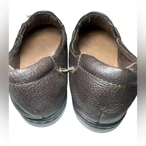 𝅺CLARKS Collection Soft Cushion brown Leather Slip On Shoes Women’s US 9M - Picture 4 of 6